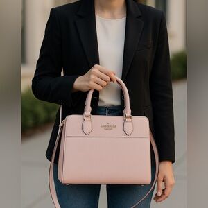 Kate Spade New York Pink Leather Satchel Crossbody